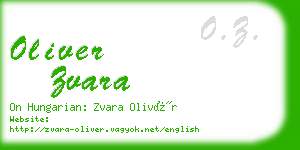 oliver zvara business card